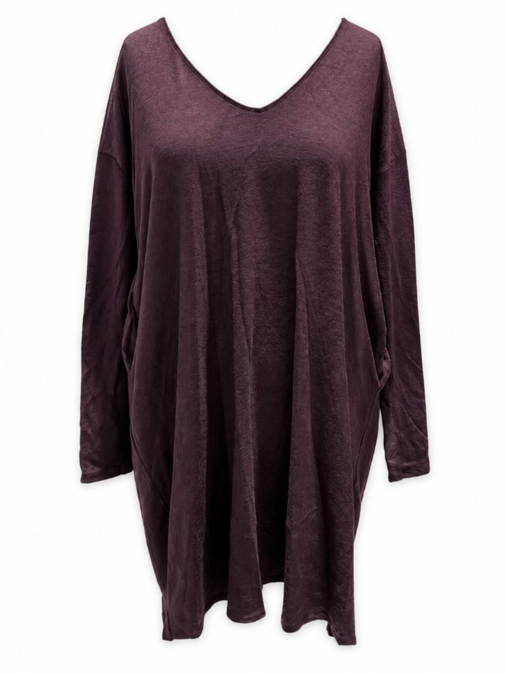 Wilfred Free Plum V-Neck Long Sleeve Dress Size XS